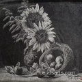 Stiftmalerei Sonnenblumenkunst Kreation